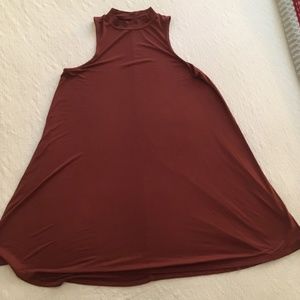 silence + noise , Mock-neck mini swing dress